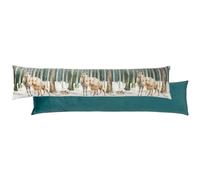 Evans Lichfield Stag Scene Digitally Printed Velvet Draught Excluder in Teal Evans Lichfield Teal
