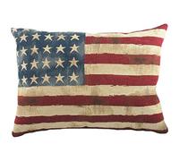 Evans Lichfield Stars and Stripes Cushion Cover, Cotton, Multi, STARSST/3CC/MUL, Multicolour, 46 x 32cm