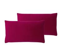 Evans Lichfield Sunningdale Feather Filled Cushions (Twin Pack), Cerise, 30 x 50cm