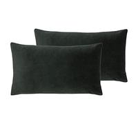 Evans Lichfield Sunningdale Feather Filled Cushions (Twin Pack), Charcoal, 30 x 50 cm
