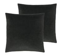 Evans Lichfield Sunningdale Feather Filled Cushions (Twin Pack), Charcoal, 50 x 50cm