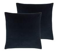 Evans Lichfield Sunningdale Polyester Filled Cushions (Twin Pack), Midnight, 50 x 50cm