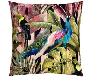Evans Lichfield Toucan And Peacock Tropical Outdoor Cushion Cover