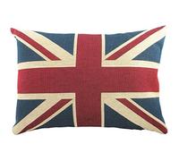 Evans Lichfield Union Jack Polyester Filled Cushion - Woven Cotton Cover Durable (Multicolour - 46 x 32 cm)