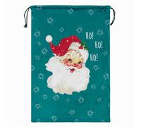 Evans Lichfield Vintage Santa Printed Velvet Xmas Sack, Multicolour, 74 x 50cm