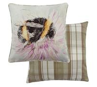 Evans Lichfield Watercolour Bee Feather Filled Cushion, Multi, 43 x 43 cm
