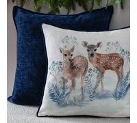 Evans Lichfield Winter Fawns Printed Cushion | Size: 43 cm x 43 cm Evans Lichfield Multicolor 43 cm x 43 cm