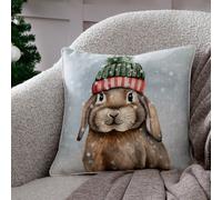 Evans Lichfield Winter Rabbit Printed Cushion | Size: 43 cm x 43 cm Evans Lichfield Multicolor 43 cm x 43 cm