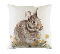 Evans Lichfield Woodland Hare Cushion Cover, White, 43 x 43cm