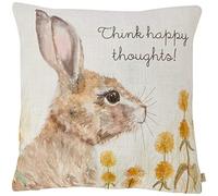 Evans Lichfield Woodland Hare Thoughts Cushion Cover, Polyester, Linen, Multi