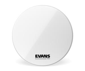 EVANS MX1 White Marching Bass Drum Head, 24 Inch