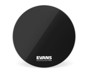 EVANS MX2 Black Marching Bass Drum Head, 24 Inch