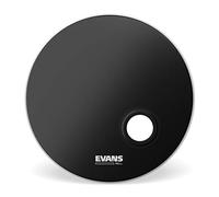 Evans REMAD Resonant Bass Drum Head, Adjustable Damping System with Foam Damping Ring, Black, 26 Inch