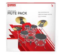 Evans Soundoff Drum Mute Pads - Full Box Drum Pad Set - Drum Mutes Pack - 3 Cymbals, 4 Tom/Snare, and 1 Bass Drum Mute - Great for Silencing Drum Kits to Practice - Fusion
