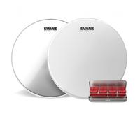 Evans UV1 Snare Drum Head Hazy 300 & EQ PODS Pack 14