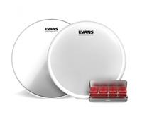Evans UV2 Snare Drum Head Hazy 300 & EQ PODS Pack 14