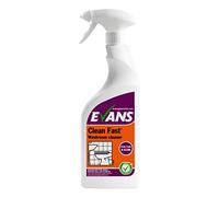 Evans Vanodine BCV003-75 Clean Fast Heavy Duty Washroom Cleaner, RTU 750 mL (Pack of 6)