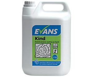 Evans Vanodine Kind General Purpose Washing Up Liquid 5L
