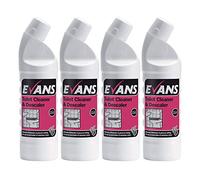 Evans Vanodine Quick & Efficient Bathroom Toilet Cleaner & Descaler 1 Litre (4 x 1 Litre)
