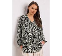 Evans Women's Abstract Print Blouse in Black | Size: 20 Evans Black 20