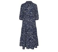 Evans Women's Abstract Print Tiered Maxi Dress in Mid Navy | Size: 16 Evans Mid Navy 16