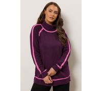 Evans Women's Contrast Tipping Jumper in Purple | Size: 30-32 Evans Purple 30-32