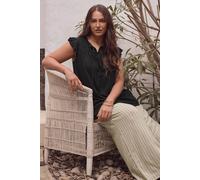 Evans Women's Cutwork Tie Neck Blouse in Black | Size: 18 Evans Black 18