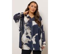 Evans Women's Double Layer Blouse in Mid Navy | Size: 30-32 Evans Mid Navy 30-32