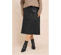 EVANS Curve Faux Leather Skirt - Women's - Plus Size Curve Black