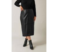 Evans Women's Faux Leather Skirt in Black | Size: 22-24 Evans Black 22-24