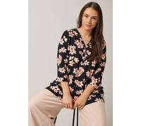 Evans Women's Floral Print Blouse in Black | Size: 18 Evans Black 18