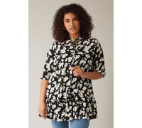 Evans Women's Floral Tie Neck Blouse in Black | Size: 18 Evans Black 18