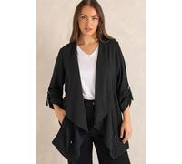 Evans Women's Lightweight Waterfall Jacket in Black | Size: 22-24 Evans Black 22-24