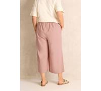 Evans Women's Linen Cropped Trousers in Light Pink | Size: 30-32 Evans Light Pink 30-32