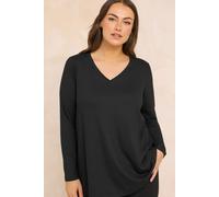 Evans Women's Modal Blend Swing Top in Black | Size: 26-28 Evans Black 26-28