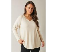 Evans Women's Modal Blend Swing Top in Cream | Size: 16 Evans Cream 16