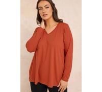 Evans Women's Modal Blend Swing Top in Orange | Size: 18 Evans Orange 18