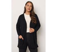 Evans Women's Premium Pocket Front Cardigan in Black | Size: 18 Evans Black 18