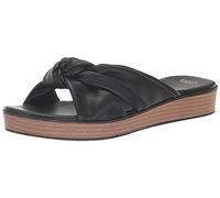 EVANS Women's Sandal Slide Twist Talia, Black, 7 UK