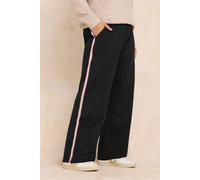 Evans Women's Side Stripe Wide Leg Trousers in Pink | Size: 26-28 Evans Pink 26-28