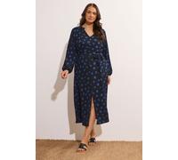 Evans Women's Split Front Dress in Black | Size: 22-24 Evans Black 22-24