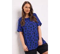 Evans Women's Spot Print Top in Blue | Size: 16 Evans Blue 16