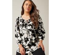 Evans Women's Tie Neck Blouse in Black | Size: 16 Evans Black 16