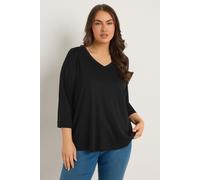 Evans Women's V-Neck Top in Black | Size: 22-24 Evans Black 22-24