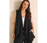 Evans Women's Waterfall Waistcoat in Black | Size: 16 Evans Black 16