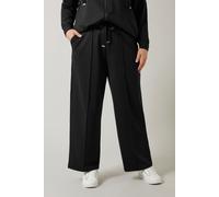 Evans Women's Wide Leg Joggers in Black | Size: 16 Evans Black 16
