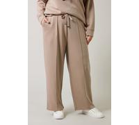 Evans Women's Wide Leg Joggers in Light Beige | Size: 26-28 Evans Light Beige 26-28