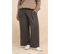 Evans Women's Wide Leg Tailored Trousers in Brown | Size: 30-32R Evans Brown 30-32R