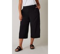 Evans Women's Wide Leg Trousers in Black | Size: 18 Evans Black 18