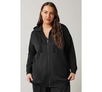 Evans Women's Zip Through Hoodie in Black | Size: 18 Evans Black 18
